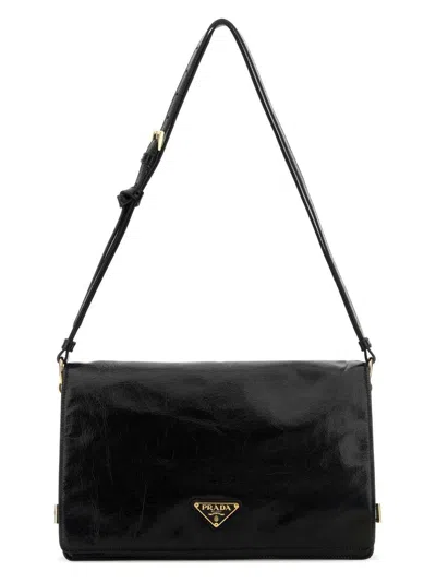 PRADA WOMEN'S LEATHER MEDIUM SHOULDER BAG