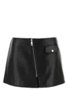 Prada Black Leather Mini Skirt