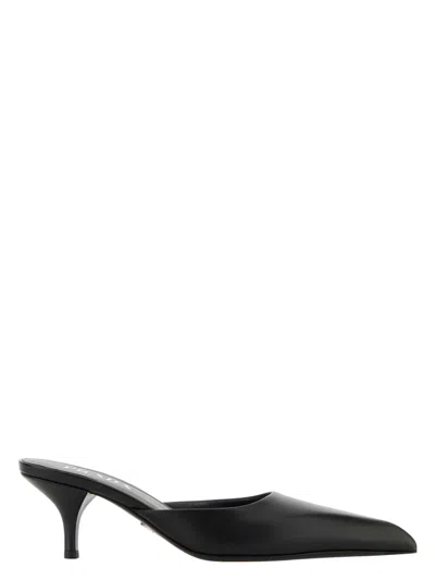 PRADA WOMEN'S LEATHER MULES