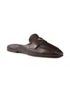 Prada Leather Triangle Slippers In Multi
