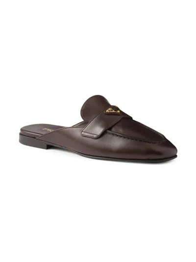 PRADA WOMEN'S LEATHER MULES