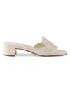 Prada Leather Sandals In Neutral