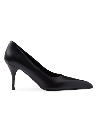 Prada Women's Leather Pumps In Black