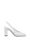 Prada Women Leather Pumps In White