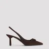 Prada Pumps With Triangle Logo And Back Strap 75mm In Multi