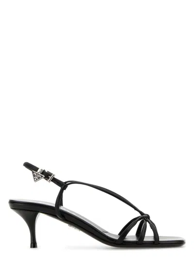 PRADA WOMEN'S LEATHER SANDALS