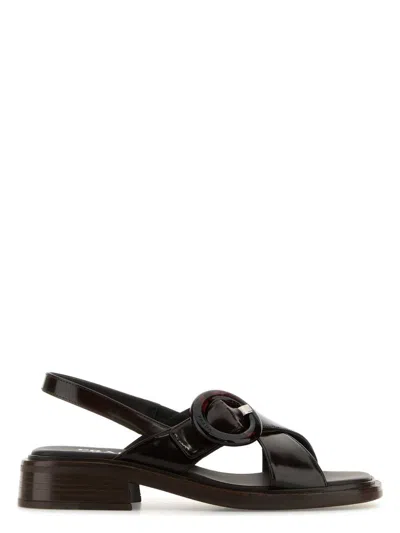 PRADA WOMEN'S LEATHER SANDALS