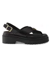 Prada Women's Leather Sandals In Black