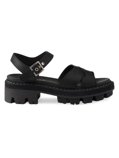 Prada Women's Leather Sandals In Multi