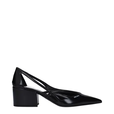 Prada Women's Leather Sandals Black