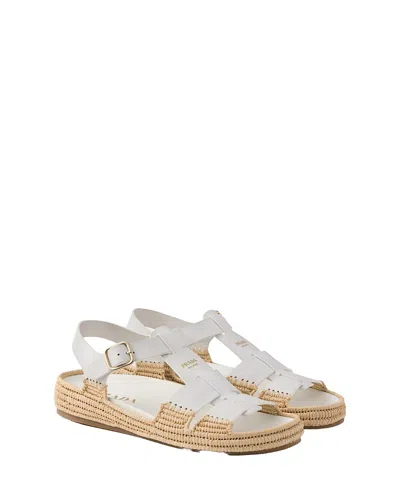 PRADA WOMEN'S LEATHER SANDALS