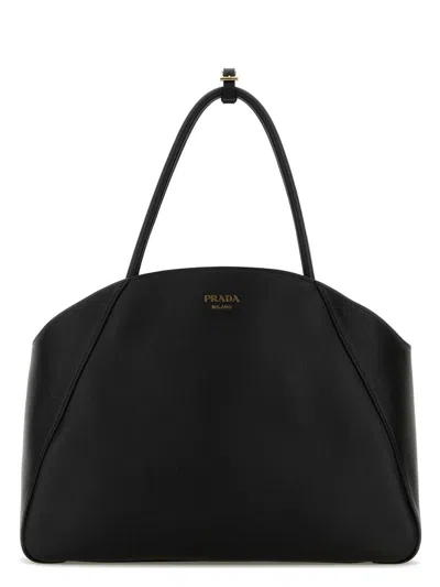 PRADA WOMEN'S LEATHER SHOPPING BAG