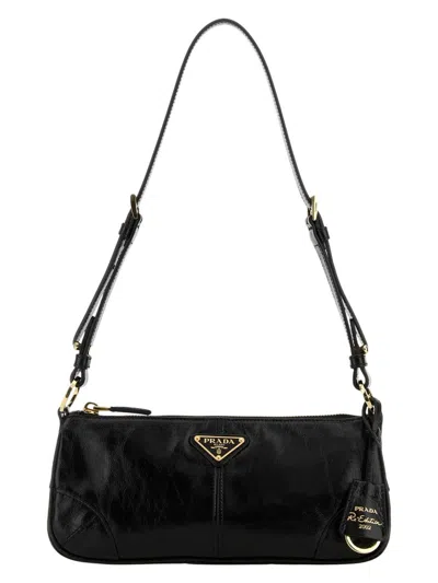 PRADA WOMEN'S LEATHER SHOULDER BAG
