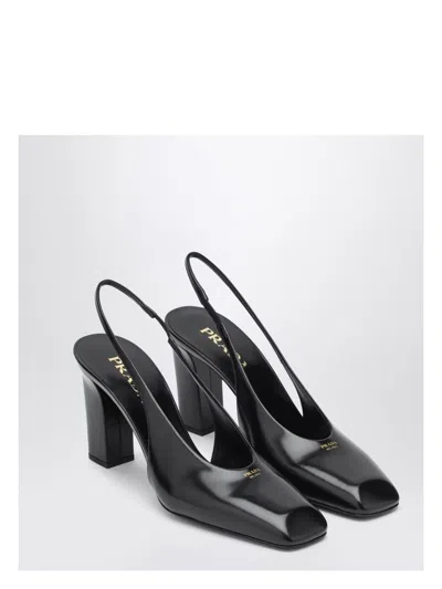 PRADA WOMEN'S LEATHER SLINGBACK WITH DÃ©COLLETÃ© PUMPS