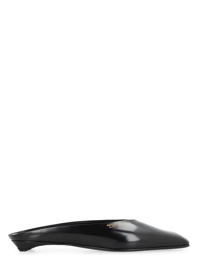 PRADA WOMEN'S LEATHER SLIPPERS SANDAL