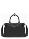 Prada Small Logo Leather Top Handle Bag In Black