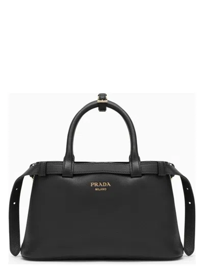 PRADA WOMEN'S LEATHER SMALL BUCKLE BAG WITH BELT