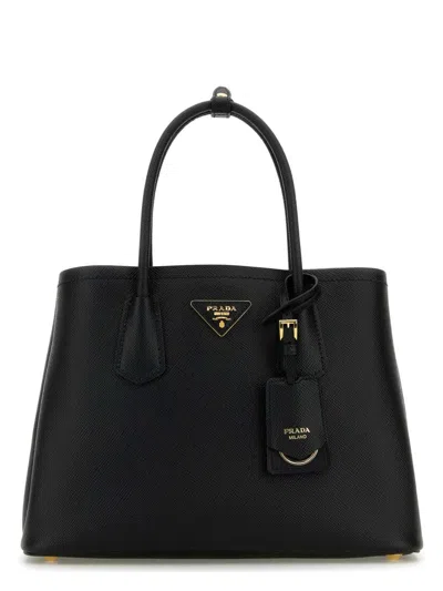 PRADA WOMEN'S LEATHER SMALL DOUBLE HANDBAG