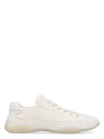 PRADA WOMEN'S LEATHER SNEAKERS