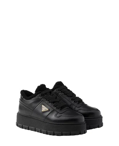 PRADA WOMEN'S LEATHER SNEAKERS