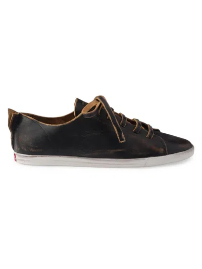Prada Women's Leather Sneakers In Black