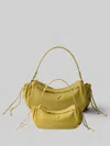 Prada Women's Leather Top Handle Bag In Gold