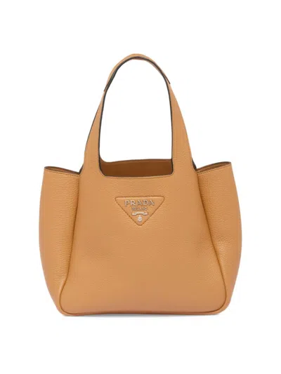 Prada Women's Leather Tote Bag In Light Brown