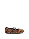 Prada Leopard Print Double Strap Ballet Flats