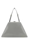 Prada Borsa A Mano In Pelle Grigio Chiaro  Donna