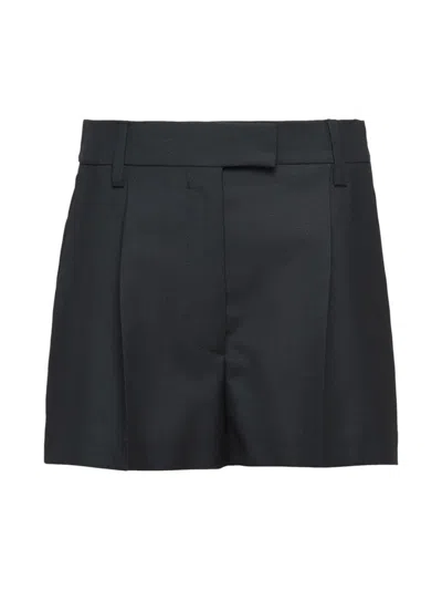 Prada Women's Light Mohair Shorts In Black