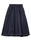 Prada Womens Blue Light Re-nylon Full Midi Skirt In Blue