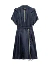 Prada Light Re-nylon Midi-dress In Blue