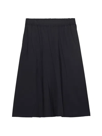 Prada Knee-length Skirt With Multiple Slits And Loops In Black
