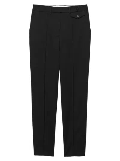 Prada Women's Light Wool Pants In Black
