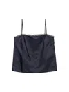 Prada Lightweight Re-nylon Top In Blue