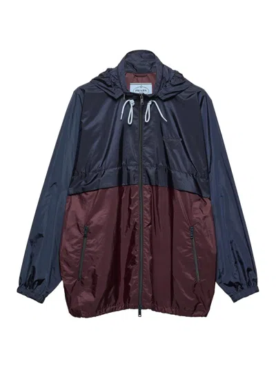 Prada Lightweight Re-nylon Blouson Jacket In Blue