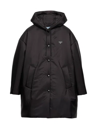 Prada Women's Lightweight Re-nylon Raincoat In Black