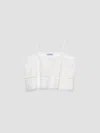 Prada Cold-shoulders Flared Top In White