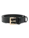 Prada Triangle-logo Leather Belt In Multicolor