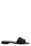 Prada Pantoletten Aus Saffiano-lackleder In Black
