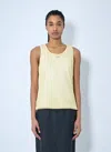 Prada Round Neck Sleeveless Vest In Yellow