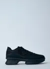 Prada Black Fabric And Mesh Low-top Sneaker Women In Black