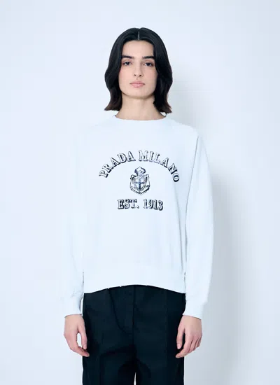 Prada Women Logo Print Sweatshirt