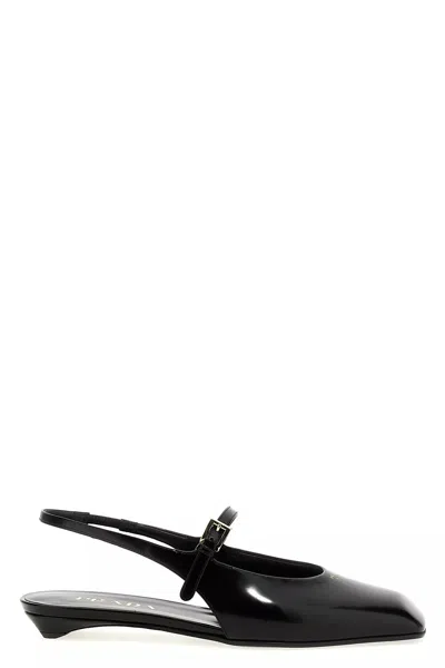 PRADA PRADA WOMEN LOGO SLINGBACK