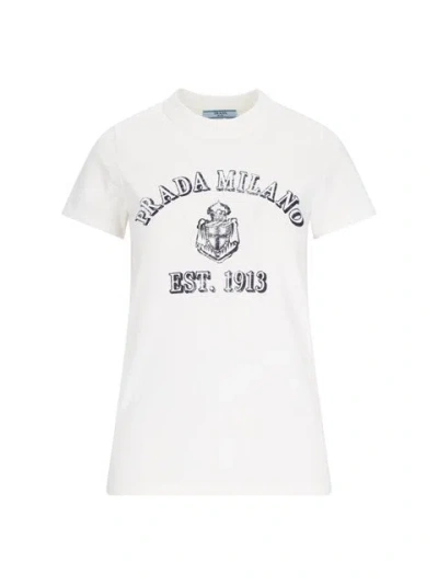 PRADA PRADA WOMEN LOGO T-SHIRT
