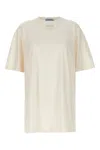 Prada Women Logo T-shirt In White