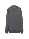 Prada Logo-embroidered Relaxed-fit Silk Polo Shirt In Grey