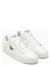 Prada Lane Leather Low-top Sneakers In White