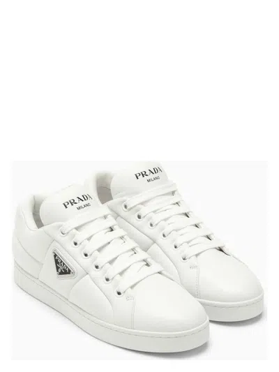 PRADA WOMEN'S LOW LEATHER TRAINER SNEAKER