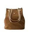 Prada Women's Mariner Large Re-nylon Bucket Bag In Brown